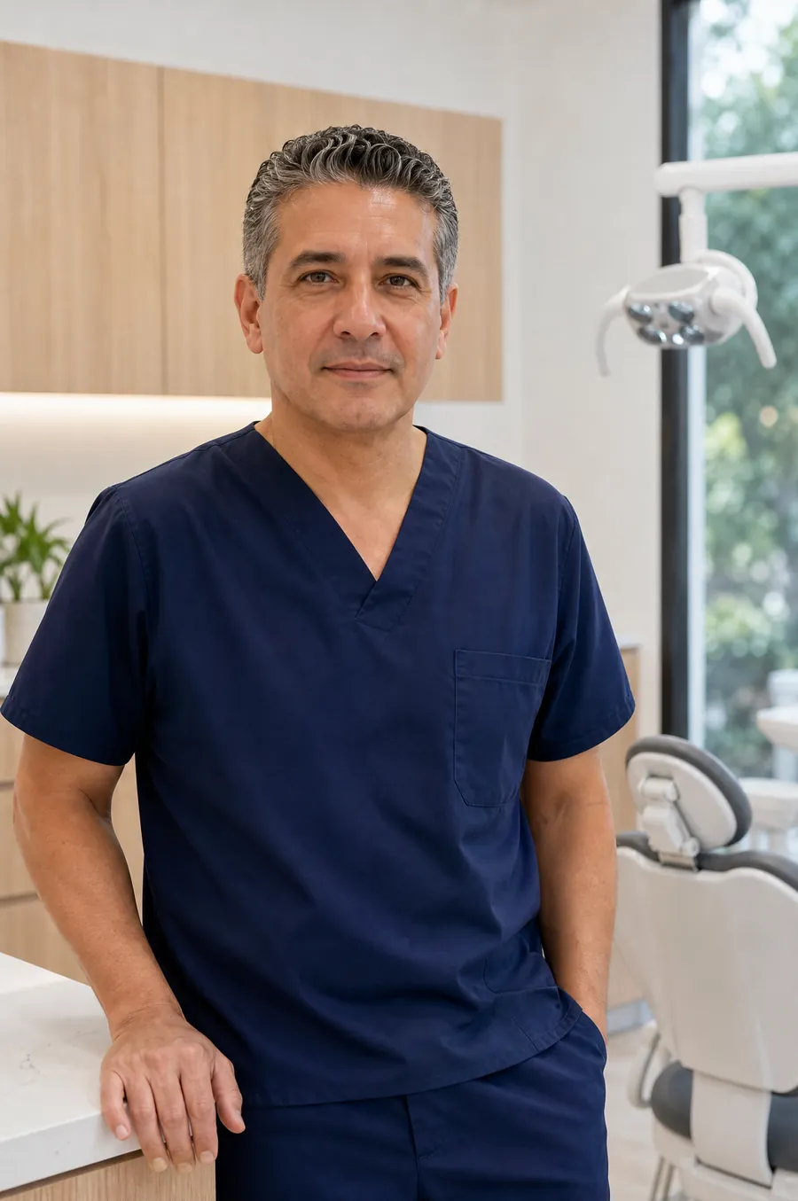 El doctor Iván Treviño en la clínica